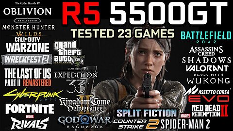 💥 Ryzen 5 5500GT Gaming Test (2025) | 31 Games Benchmark & FPS Performance!