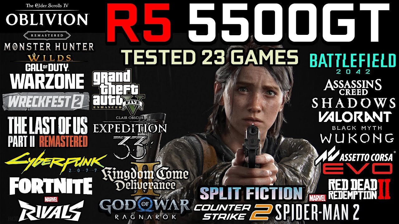 💥 Ryzen 5 5500GT Gaming Test (2025) | 31 Games Benchmark & FPS Performance!