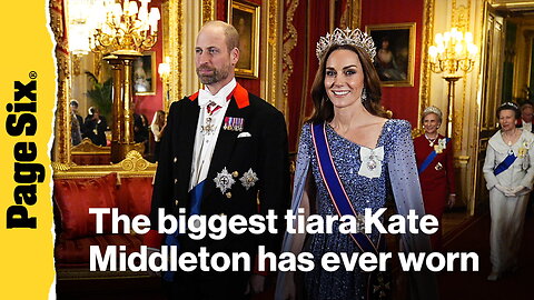 Kate Middleton adds major sparkle to Windsor Castle banquet with biggest tiara she's ever worn