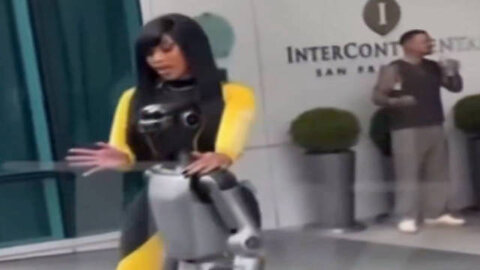Robot Falls on Cardi B as She Tries to Give it a Lap Dance