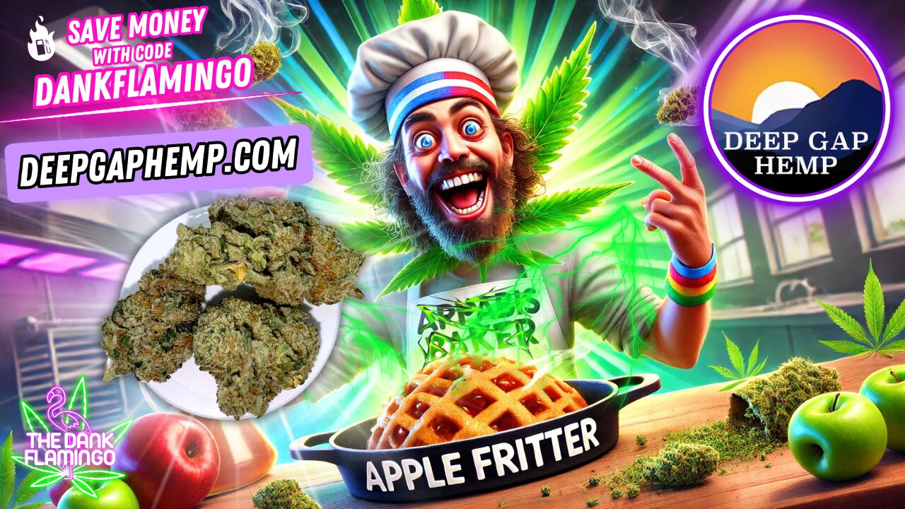 Trying Apple Fritter Reserve from Deep Gap Hemp! The Dank Flamingo Review!!