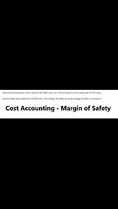 Cost Accounting: Mcmurtry Corporation sells a product for $260 per unit. The product's current sales