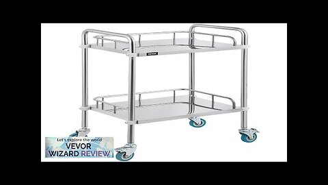 VEVOR 2-Shelf lab cart with Wheels Stainless Steel Rolling cart Lab Cart Review