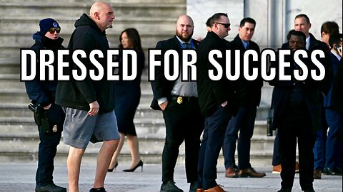 Senator John Fetterman arrives for President Trump’s Inauguration in SHORTS and a HOODIE! 😮🥶