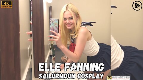 Elle Fanning 🔥 Sailor Moon Cosplay 4K HD