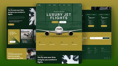 Aviation Website Design: HTML, CSS & JS | Project for Beginners