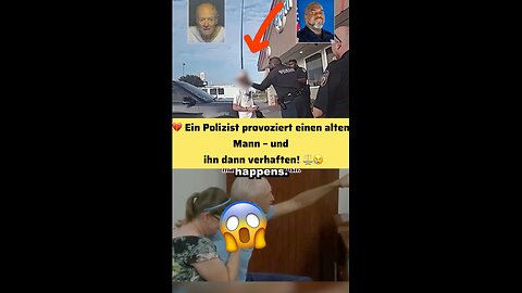 💔 A police officer provokes an old man — then arrests him for reacting! ⚖️😢