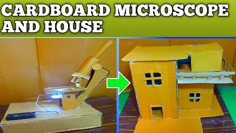 how to make cardboard microscope and house