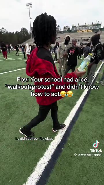 Black school protest ICE, destroy taxpayer property