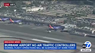 As of 4:15 pm, air traffic controllers at Burbank Airport in California headed home