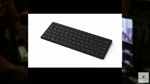 Microsoft Designer Compact Keyboard - Matte Black. Standalone Wireless Bluetooth
