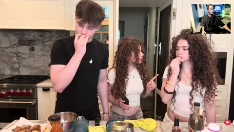 Uncle Eian reacting to Kalogeras Sisters We Almost PASS OUT from Spicy Wings