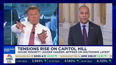 Joe Kernen Tells Hakeem Jeffries He Would Be ‘Going Crazy’ If GOP Shut Down Gov’t Over Dem Policies