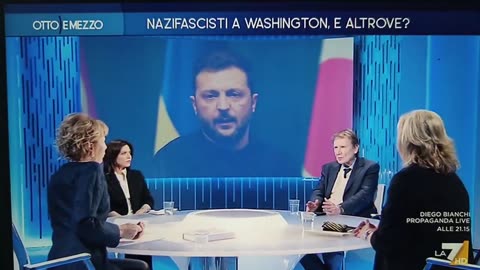 La faccia da panico della Gruber mentre il professor Caracciolo le smonta la narrazione