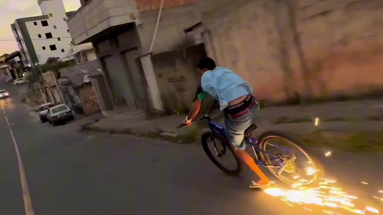 Dangerous cycling in brazilian slums