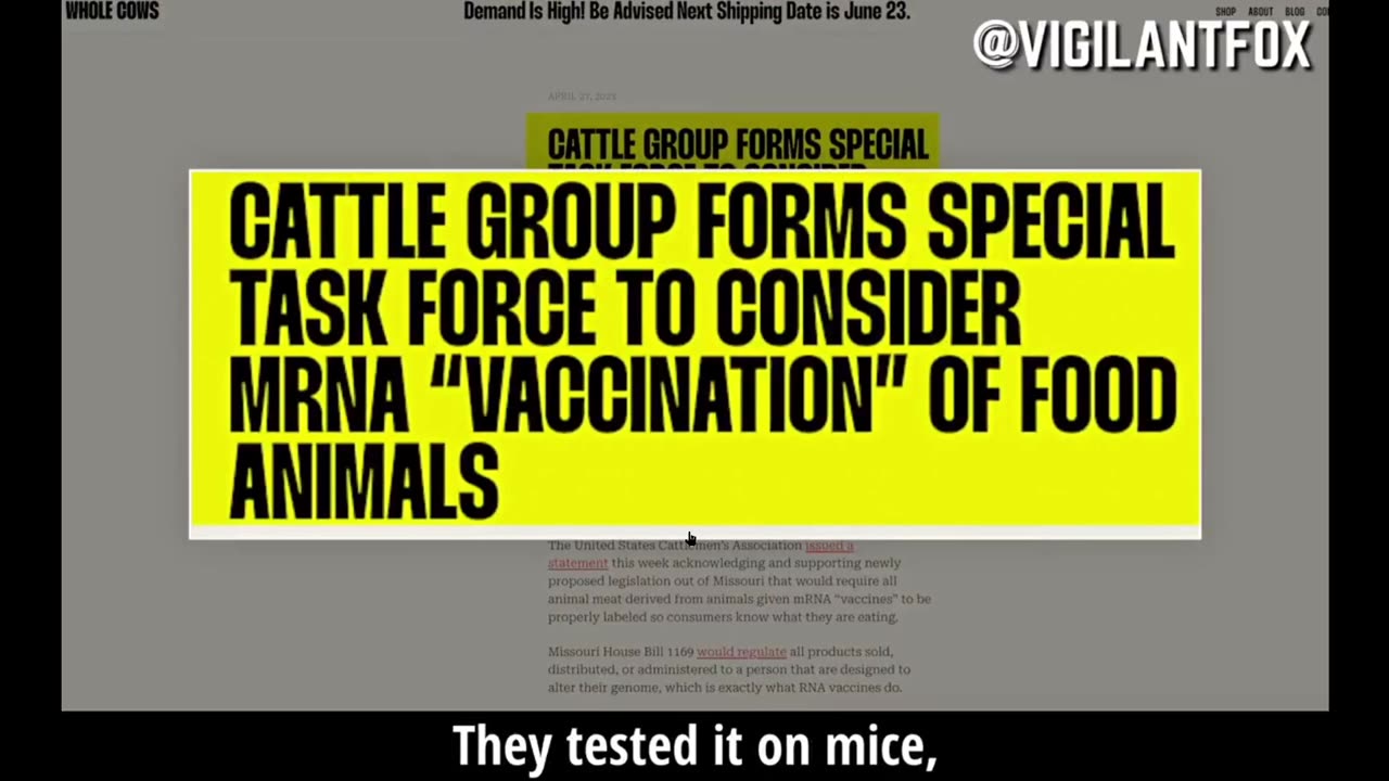 Why are we allowing Bill Gates to inject cows with mRNA vaccines?