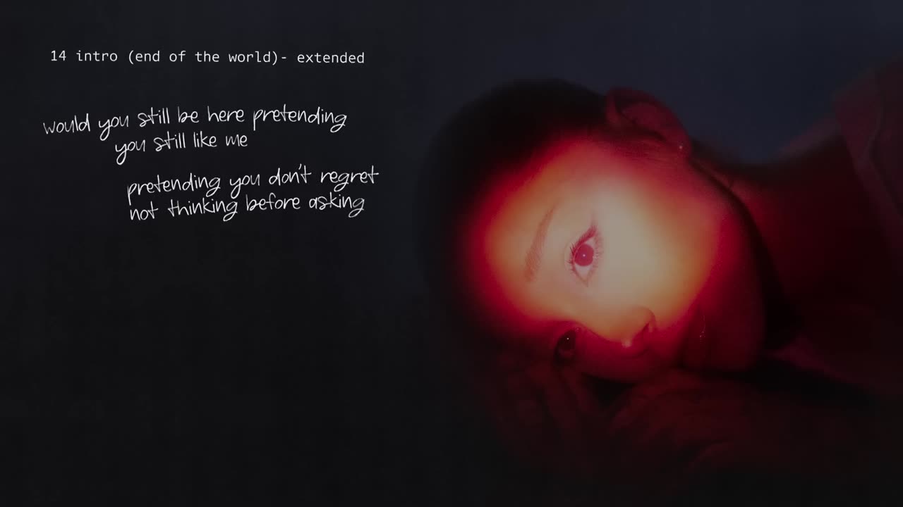 Ariana Grande - intro (end of the world) (extended) (lyric visualizer)