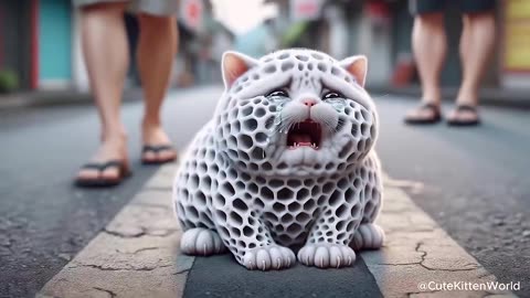 Poor cat infected