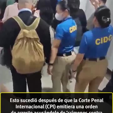 El expresidente de Filipinas Rodrigo Duterte detenido en el aeropuerto de Manila (Filipinas)