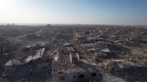 Drone footage of southern Gaza