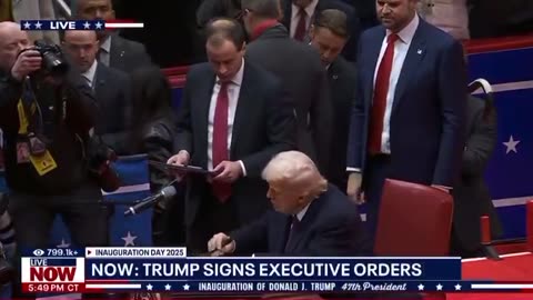 Trump Signs First Batch Of Executive Orders In Front Of 20,000 Supporters