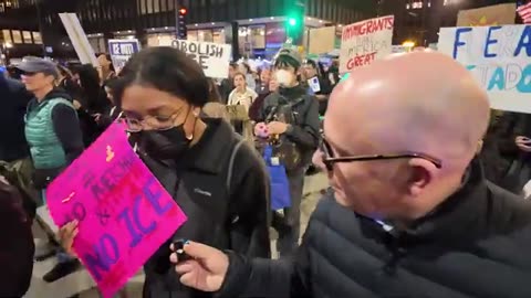 Hundreds have marched against Donald Trump's plan to deploy the National Guard in Chicago