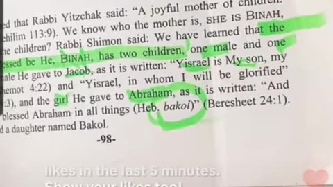 A joyful mother of Children. ZOHAR VAYECHI 21. R ALEPH AND YOERI 🤍 ✨️