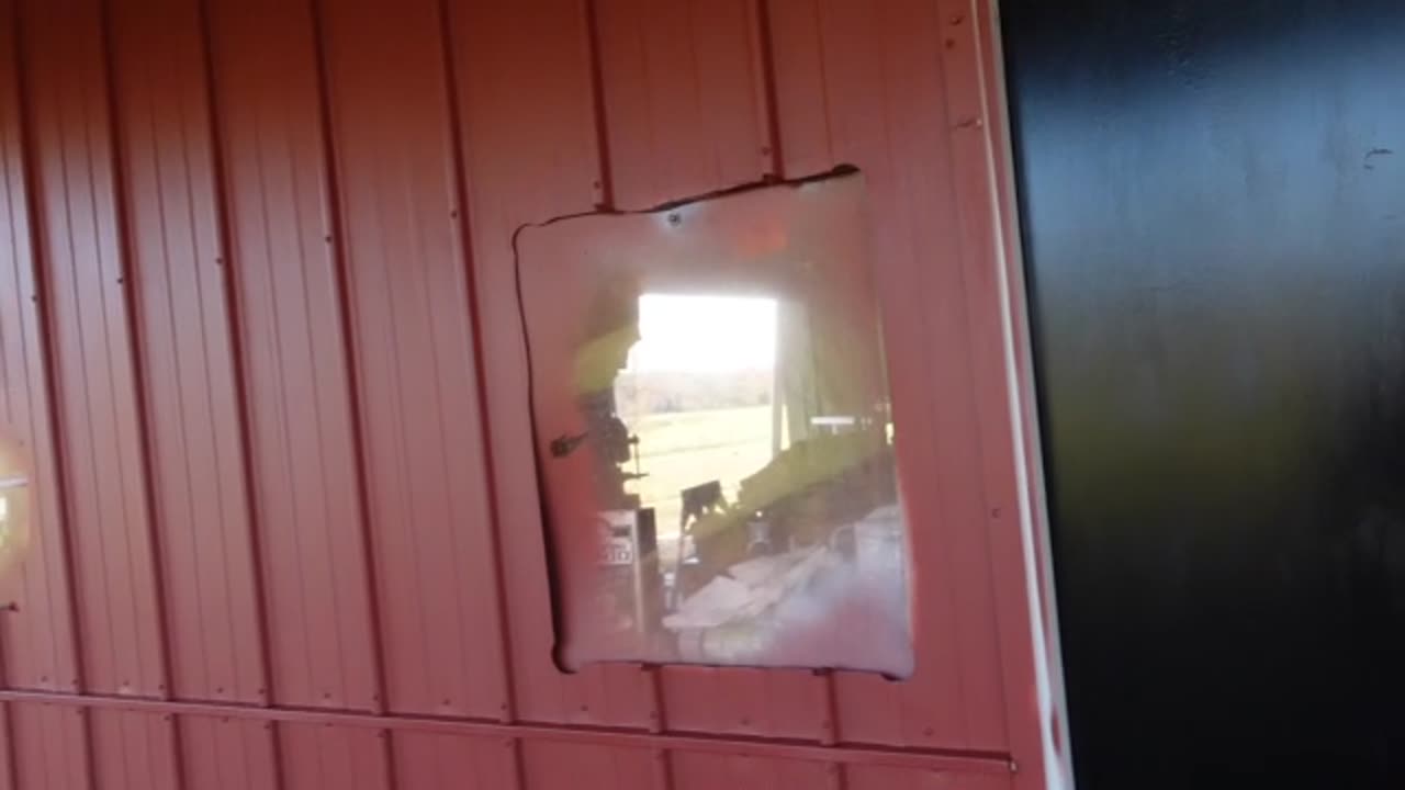 Barn Update - I prep for the big machine coming Friday. I did work on the man door. Mr. Ed Where RU?