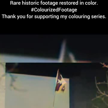 US Soldier Raises Texas Flag WWII Colourized Footage #WW2