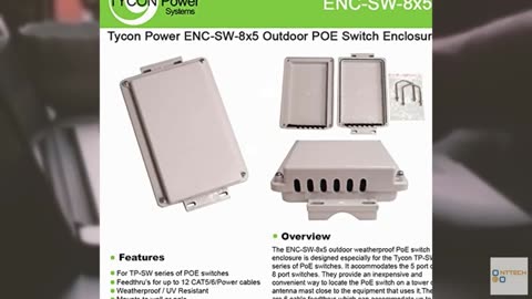 Tycon Systems ENC-SW-8x5 Outdoor Enclosure For TP-SW 5 And 8 Port POE Switches