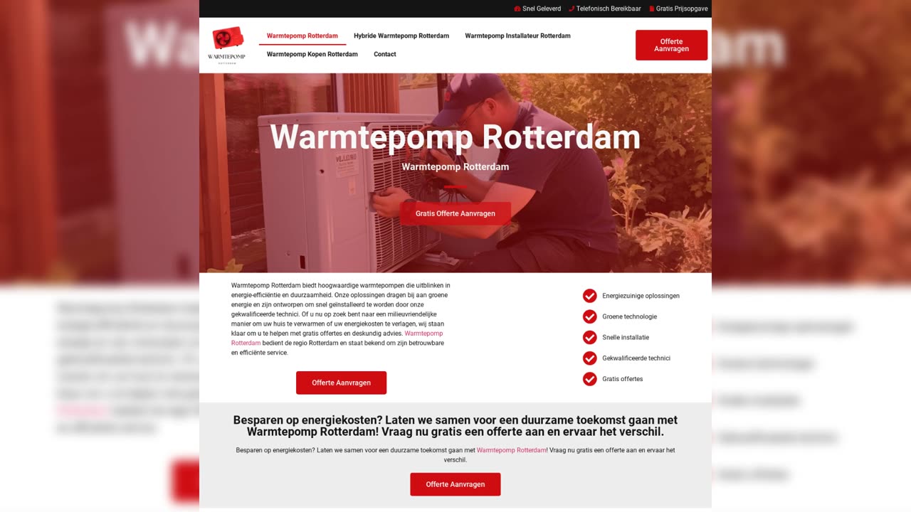 Warmtepomp Rotterdam – Dé Specialist in Warmtepompen in Rotterdam!