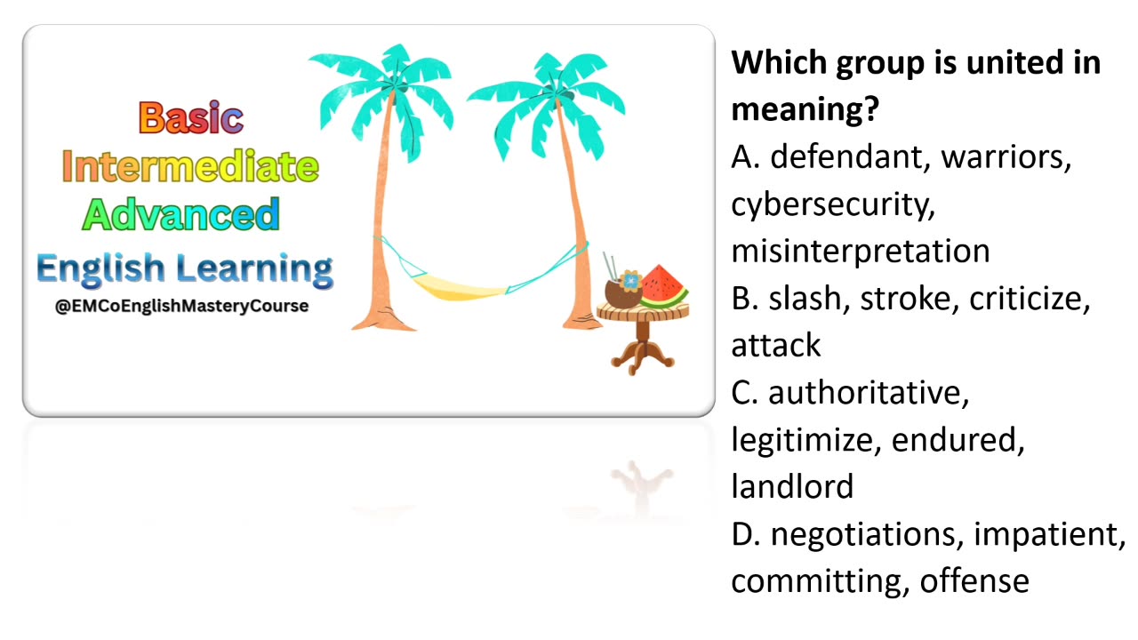 Advanced American English Quiz; Lesson 4; Part 4;