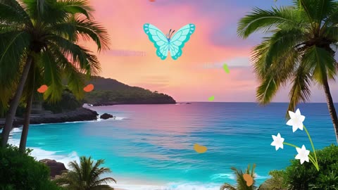 Chill Music for Deep Sleep | Sounds of Waves and Nature with Tropical Landscape (Anti-Stress)