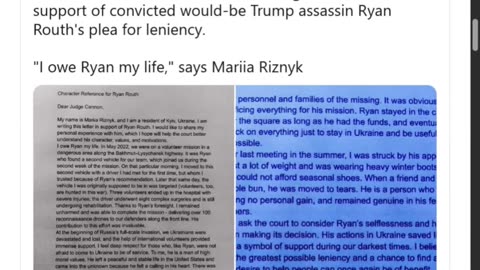 Ukrainian Vouches for Would-be Trump Assassin: ‘I Owe Ryan My Life’