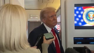 🔴 President Trump Gaggles with the Press on Air Force One, Oct. 12, 2025