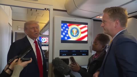 🔴 President Trump Gaggles with the Press on Air Force One, Oct. 12, 2025