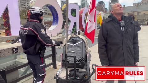 Toronto Police forcibly turn off the Canadian anthem in Toronto City Hall
