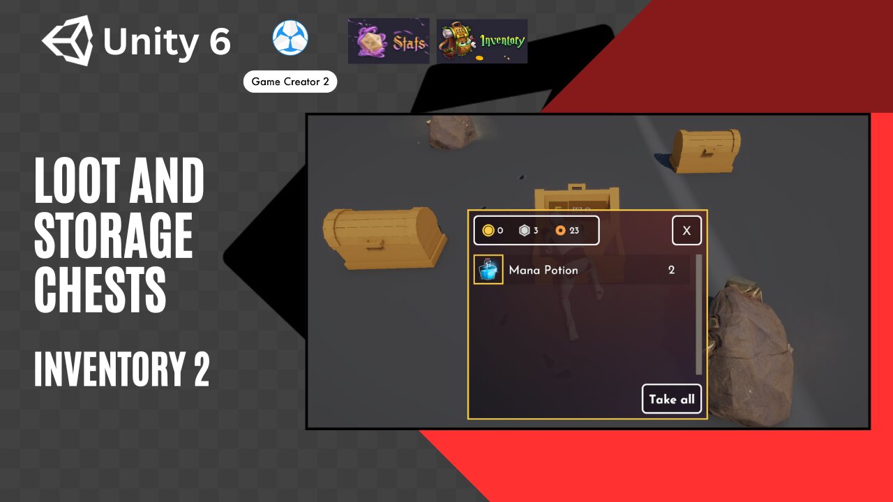 How to Make Loot Chests in Game Creator 2 (Random, Static, & Storage) | Unity 6