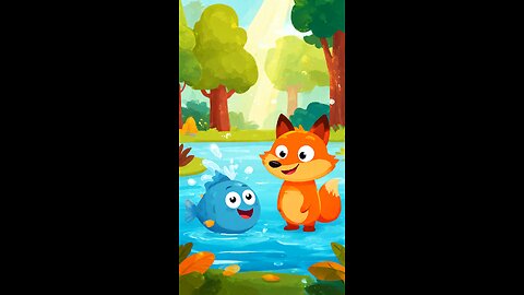 🦊The Clever Fox and the Fish’s Plan। Funny Animal Short Story। Fox Masti Story
