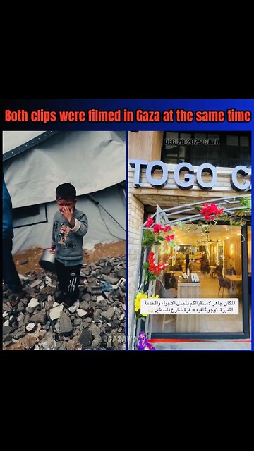 🇵🇸 ‼️ The two shots were taken at the same time in Gaza