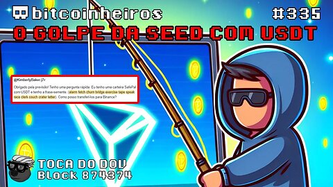 O golpe da seed com USDT nos comentários 