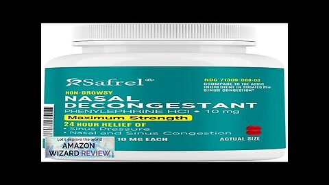 Safrel Nasal Decongestant PE 300 Counts 10 mg Phenylephrine HCl Review