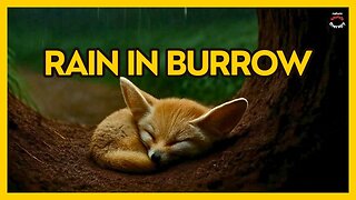 RELAXING RAINFALL IN ANIMAL BURROW | SLEEPING BABY FOX
