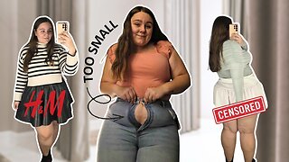 Can a Size 18/20 Fit at H&M | Plus Size Winter Try On Haul
