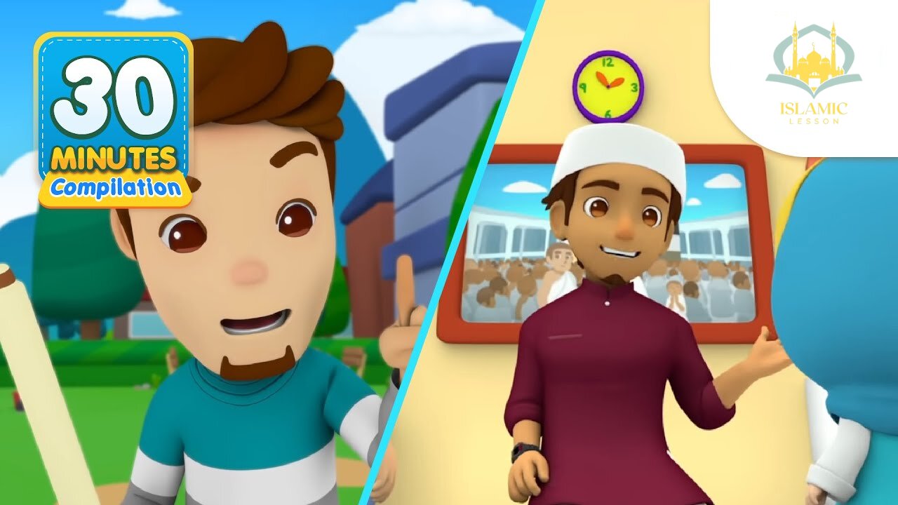 Omar & Hana 30 Minutes Compilation | Islamic Series For Kids | Islamic Lesson