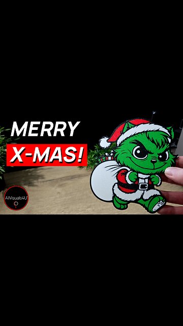 🎅 Grinch Cat Christmas Decoration - Christmas 3D Prints - Multicolor 3D Print | #Shorts