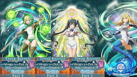 SLIME ISEKAI Memories: Is It Wrong to Try to Pick Up Girls in a Dungeon P1 + P2 + P3 Banner Summons