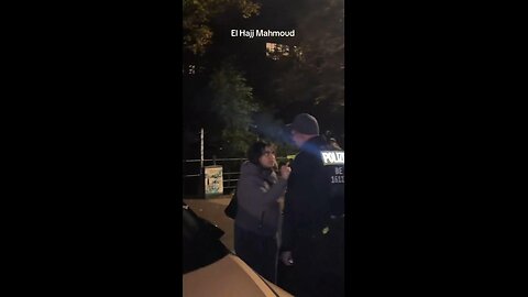 Woman defies German police orders to stay out of the street. Calls one a IDIOT - FAFO