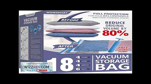 18 Space Saver Vacuum Storage Bags Vacuum Sealed Storage Bags (4 Jumbo/4 Review