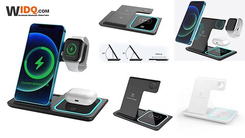 ⚡ Charge Everything. One Fold. One Glow. | 3-in-1 Foldable 15W Wireless Charging Station 🔋